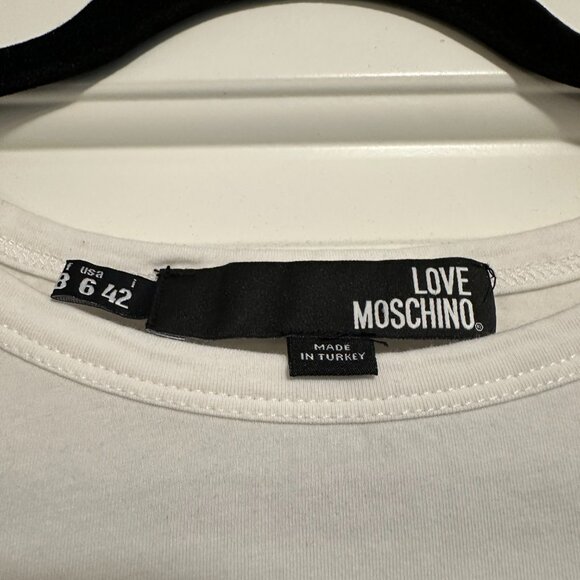 LOVE MOSCHINO White T-Shirt - Picture 2 of 3